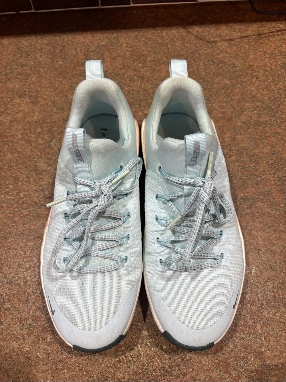 Nike Women’s Pale Blue and Light Pink Training Sneakers